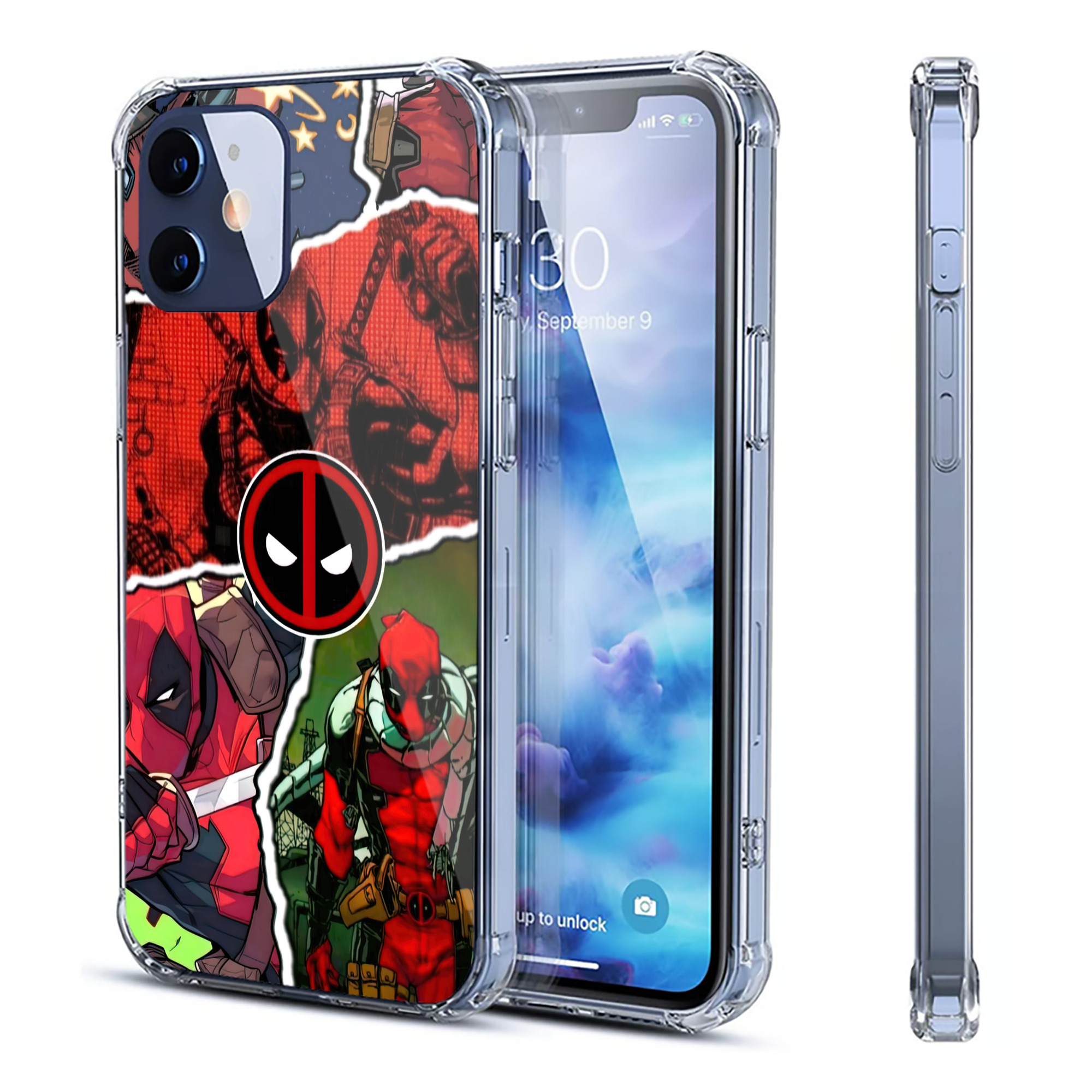 （画像用） Deadpool デッドプール 【iPhone 12シリーズ対応】透明スマホケース（クリアソフトケース）